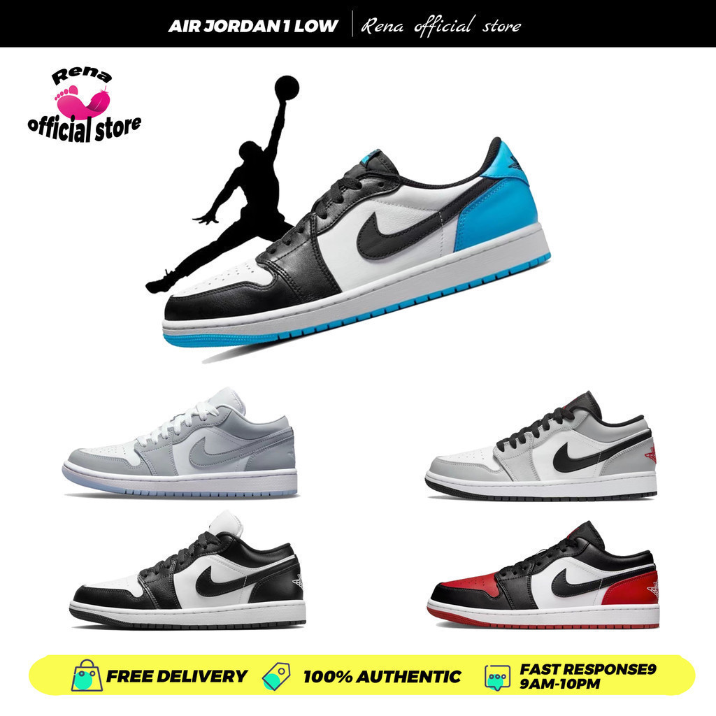 ,【ของแท้】รองเท้า Jordan Air Jordan 1 Low Retro (EU35-46）รองเท้าNike