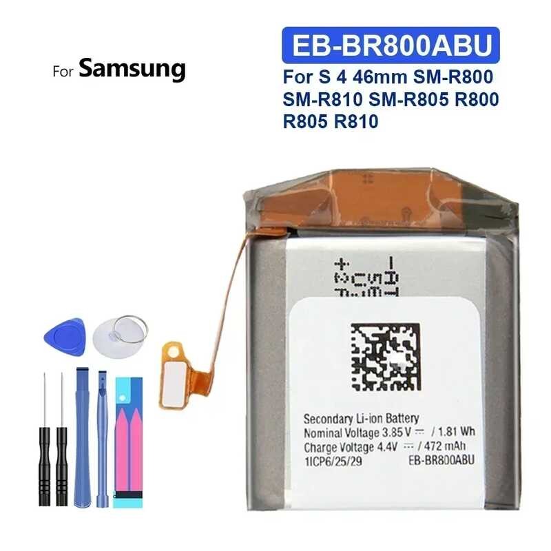 แบตเตอรี่ EB-BR800ABU 472mAh สำหรับ Samsung Gear S4 46 มม. SM-R800 SM-R810 SM-R805 R810 Batria