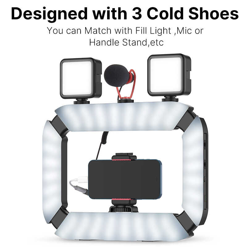 Δ Ulanzi U200 อุปกรณ์วิดีโอสมาร์ทโฟนแบบชาร์จไฟในแนวตั้