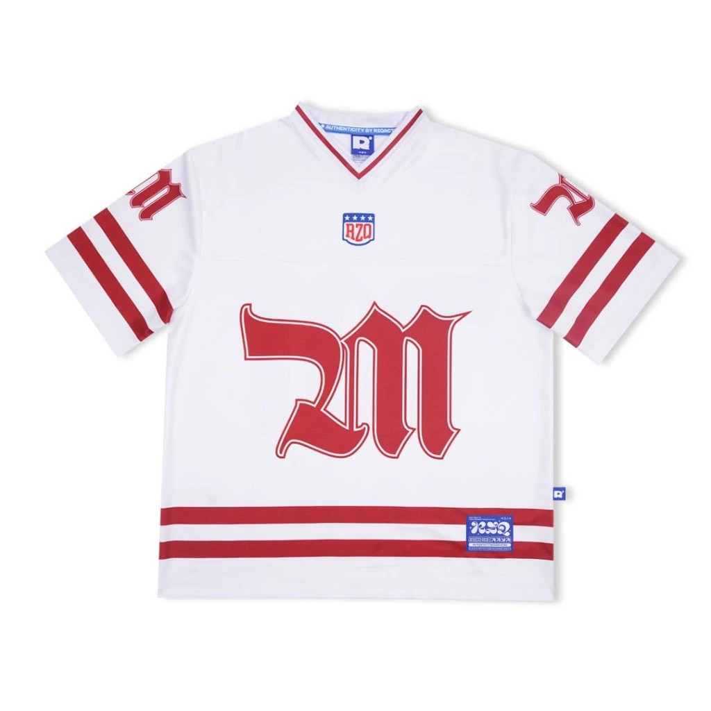 Rzq/series Alphabet M/Streetwear/Jersey/Oversize/Boxy Fit/Retro/Vintage/Music/Rugby/y2k/Bloke Core/K
