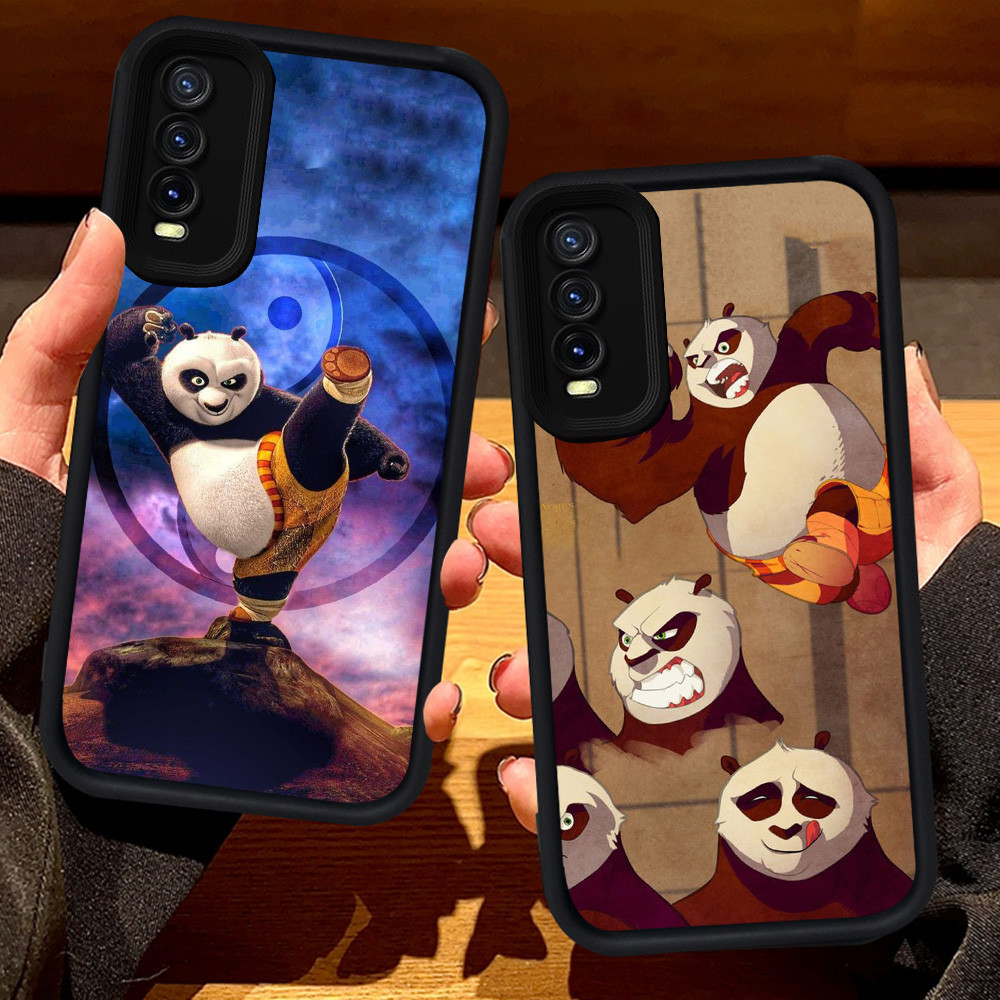 S75 Kung Fu Panda สําหรับ VIVO Y20i Y66 Y83 Y12s V15 Y400 Y11s Y20s S1 Pro Y20 V17 V19 NEO สีดํา