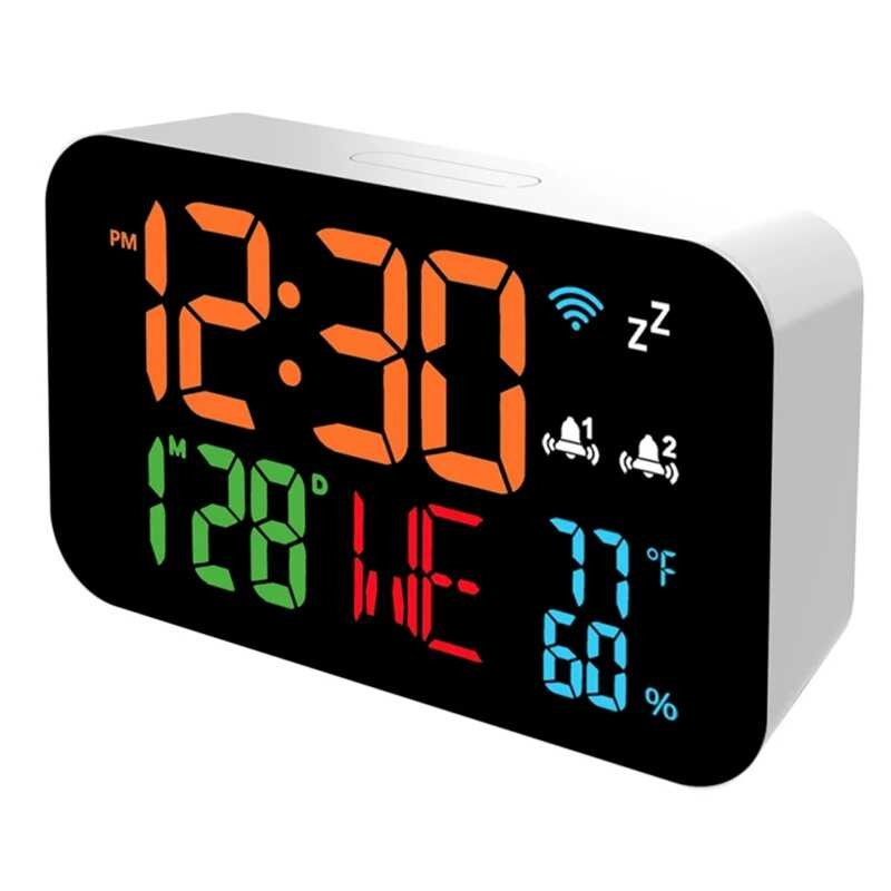 LY Tuya Wifi Clock Calendar Intelligent Hygrometer With Digital LED Display Port WIFI Auto-Calibrat