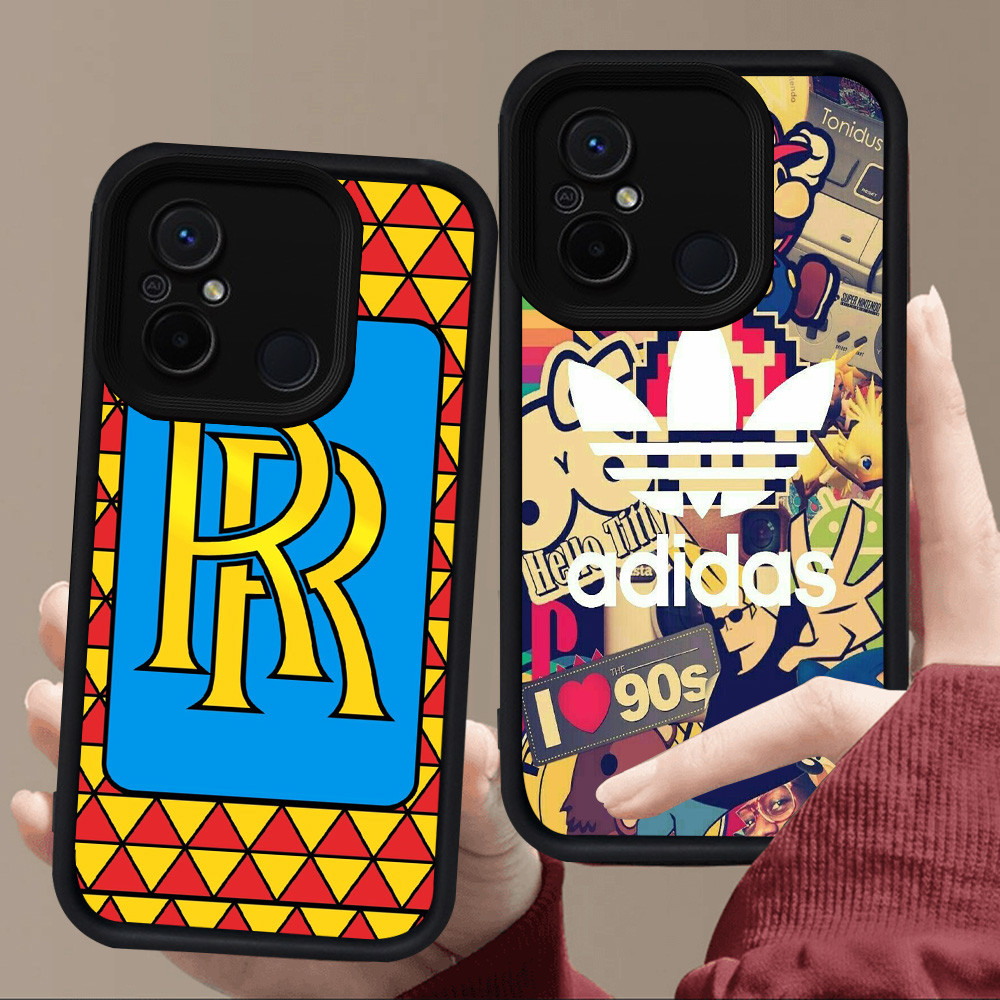 E67 Super โลโก้สําหรับซิลิโคนสีดํา Xiaomi Redmi POCO M3 M4 A1 C55 A2 12C C65 9A 9T 9C 10C A5 C71 หมา