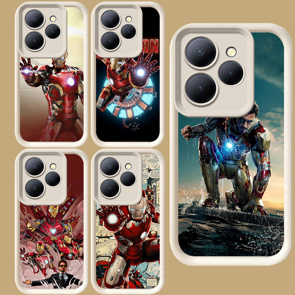 R74 Iron Man สําหรับ Infinix Smart 9 HOT 8 GT 20 Note Zero 30 40 30I 40S 40i 7 Play Pro Plus 5G สีขา