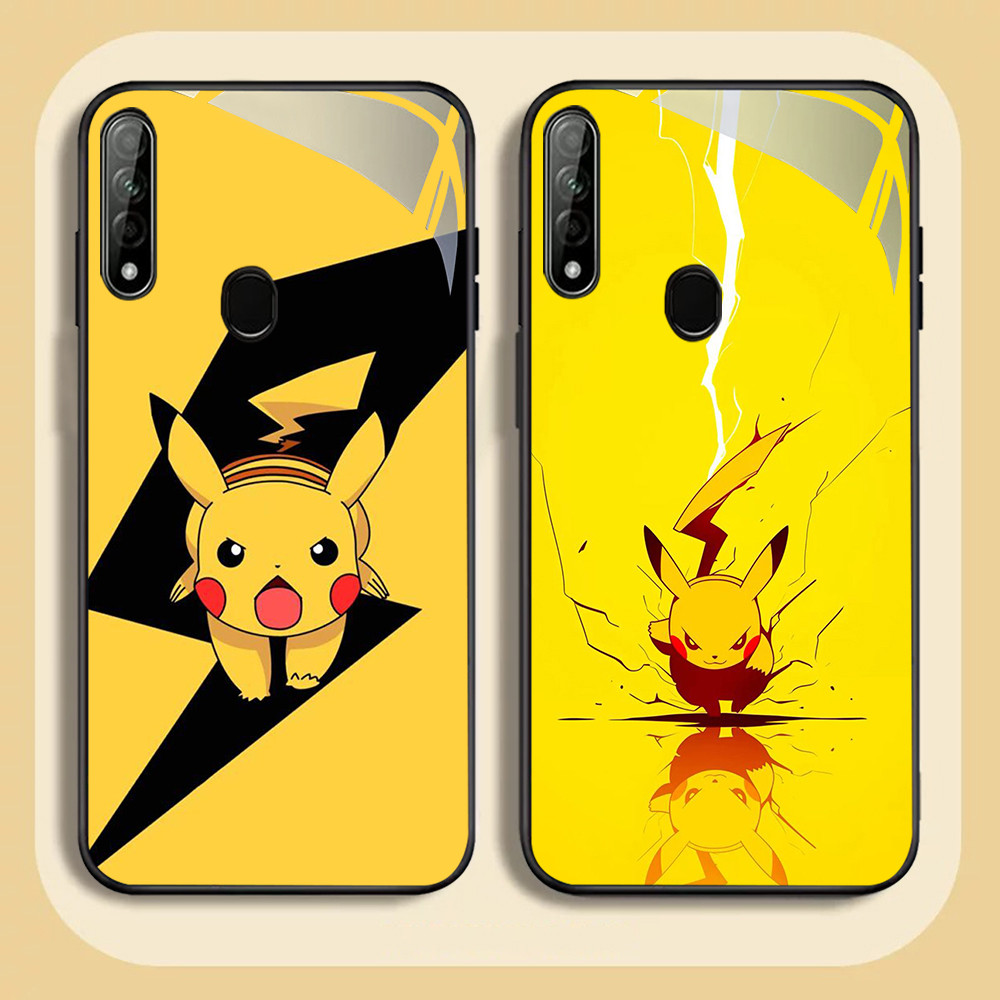 NC-66 Pikachu Glass Case สําหรับ OPPO A31 A32 A53 A53S A33 Realme 7i C17
