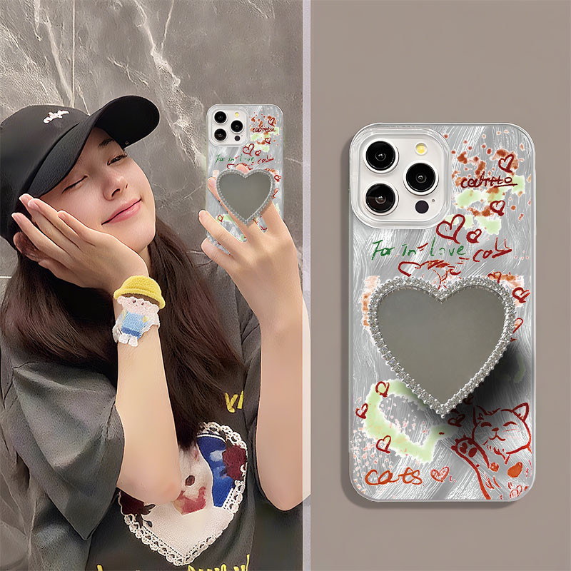 สําหรับ oppo CASE HP Premium Mirror น่ารัก Anti-scratch Softcase เคสกันกระแทก OPPOA15 A16 A17 A31202