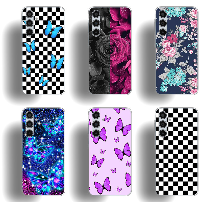 เหมาะสําหรับ Samsung Galaxy A35 A14 A13 A15 เคสโทรศัพท์ TPU นิ่มปุ่มเคลือบด้วยไฟฟ้าเปลือกป้องกันดูดซับแรงกระแทก