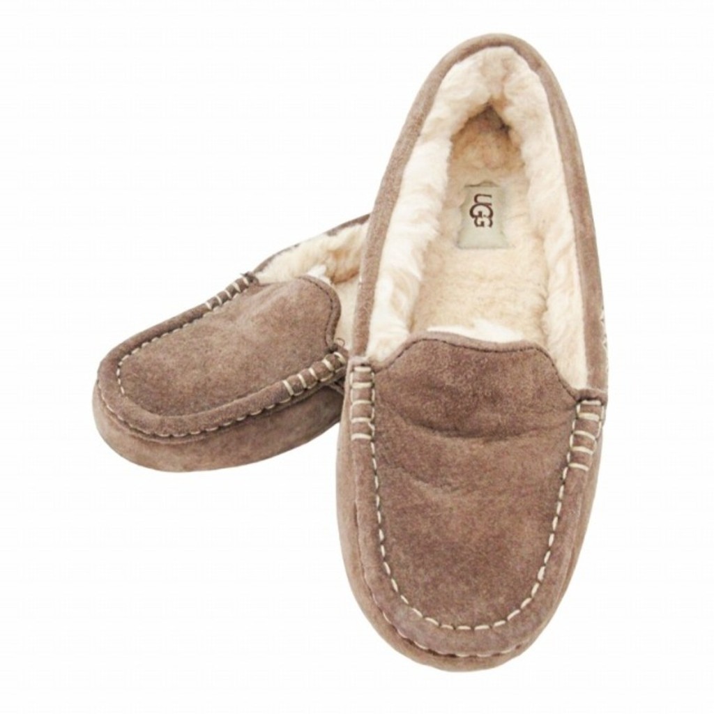 UGG Moccasin Loafers Slip-on Mouton Shoes Brown 6 Direct from Japan Secondhand