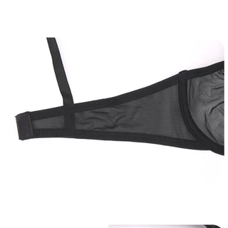 ผู้หญิง Ultra บาง Bra + กางเกงชุดเซ็กซี่โปร่งใสเยาวชนสาวไม่มีฟองน้ําชุดชั้นในแหวนเหล็กนุ่ม Push Up ชุดชั้นในลวดหญิง Bralette