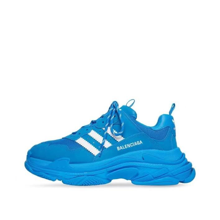 ♞,♘,♙Adidas x Balenciaga Triple S blue/white ของแท้100%รองเท้าผ้าใบ vio