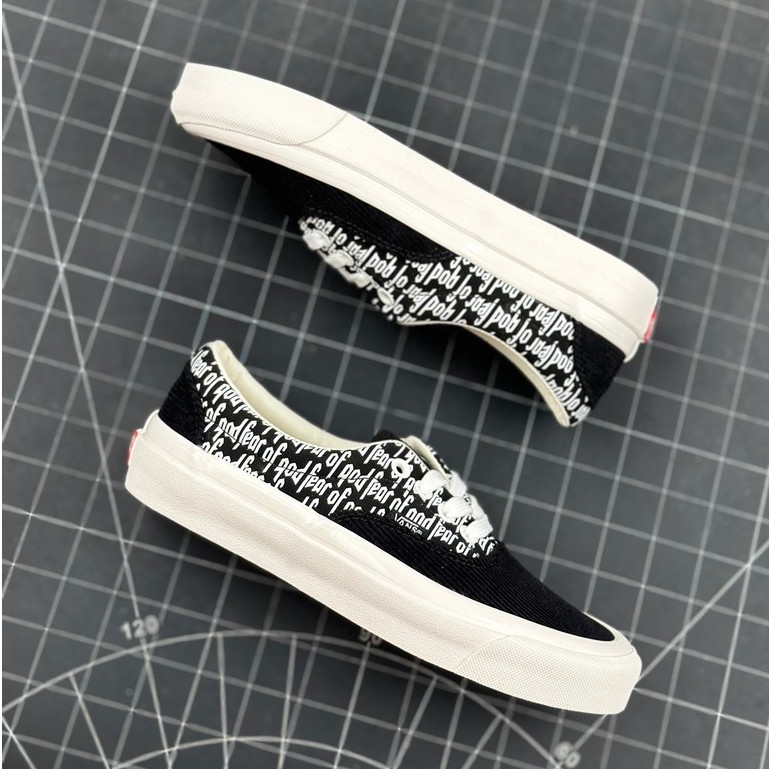 ♞Fear of God x Vans Vault UA ERA 95 DX Black Low-Top รองเท้าผ้าใบลําลอง bvn