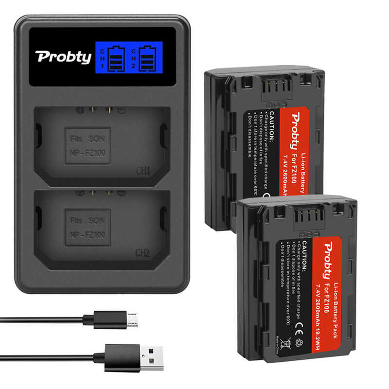 NPFZ100 b NP FZ100 Battery+LCD Dual USB Charger For NP-FZ100 BC-QZ1 Sony a9 a7R a7 III ILCE-9 a66