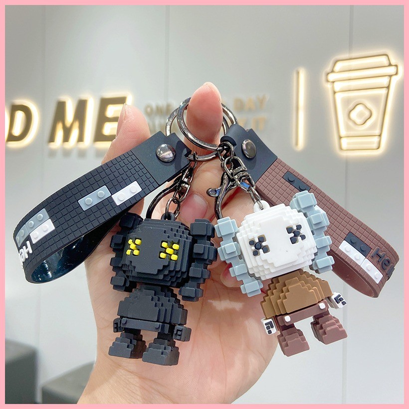 Kaws Keychain Building block kaws Figure Car Backpack จี้อุปกรณ์เสริมคู่