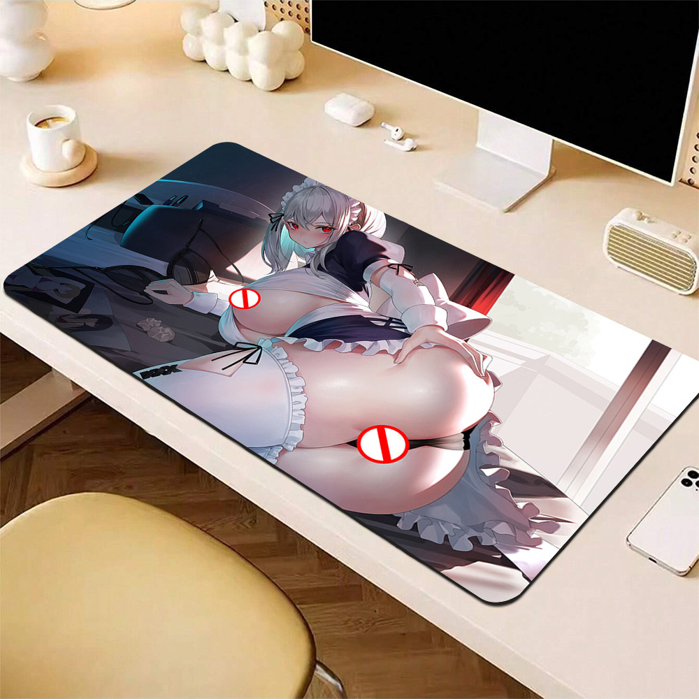 Nude ตูดอะนิเมะสาวแผ่นรองเมาส์ Hentai Big Boobs Gaming Mousepad เซ็กซี่ Nsfw แผ่นรองเม้าส์ Gamer แล็ปท็อปโต๊ะ XXL Otaku คีย์บอร์ด Pad