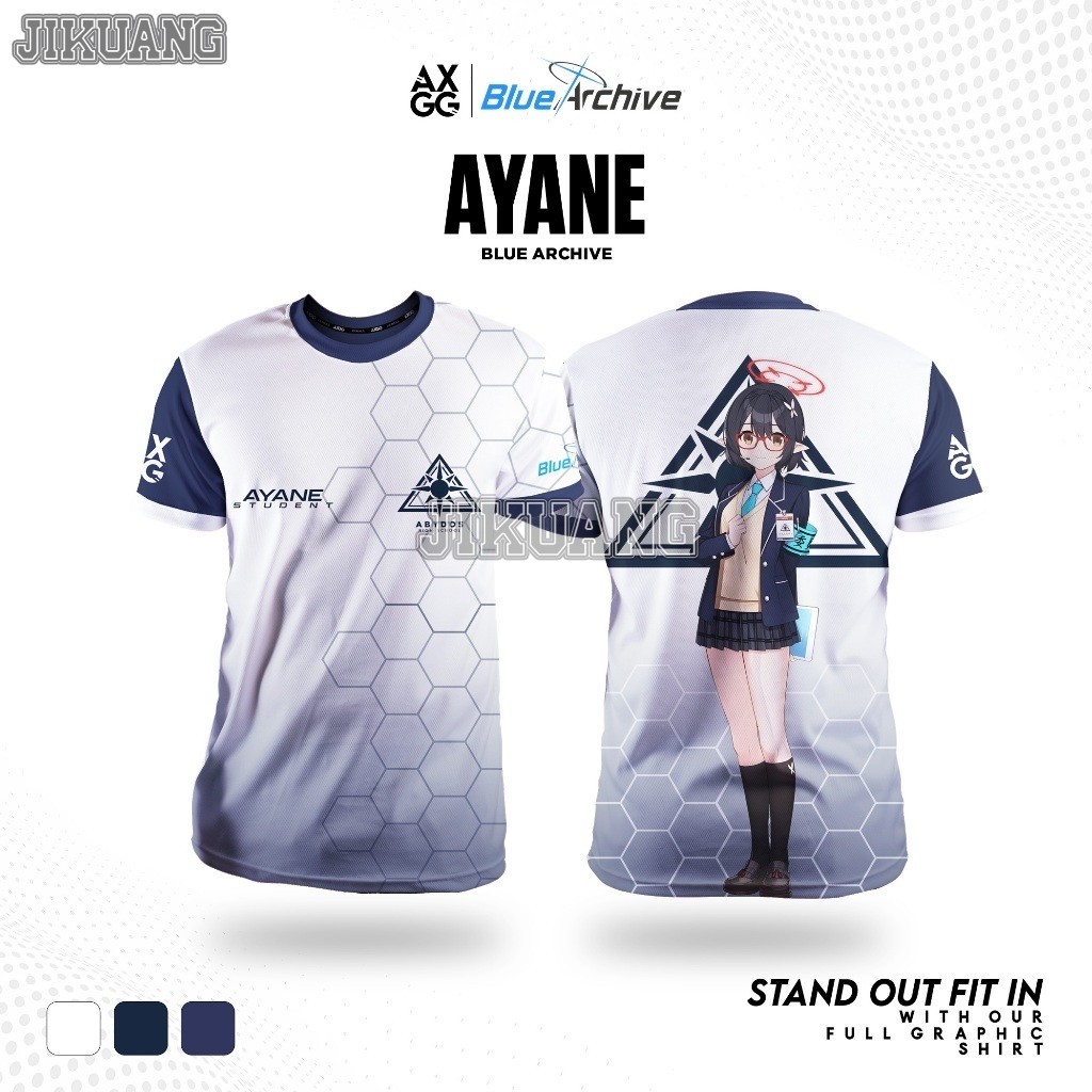 Blue Archive - Hanae_Hanako_Koru_Kokona_Rumi_Serina_Ayane_Chinatsu_Fuuka _ เสื้อยืดสําหรับเล่นเกม JK