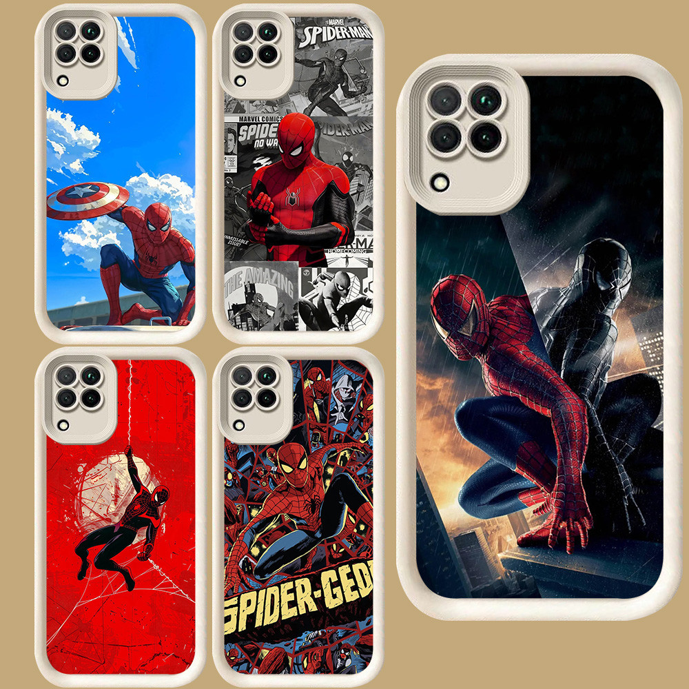 R59 Spiderman สําหรับ Samsung A12 A06 F04 M04 A05 A04 A04E A22 J7 Pro J2 Prime 5G สีขาว