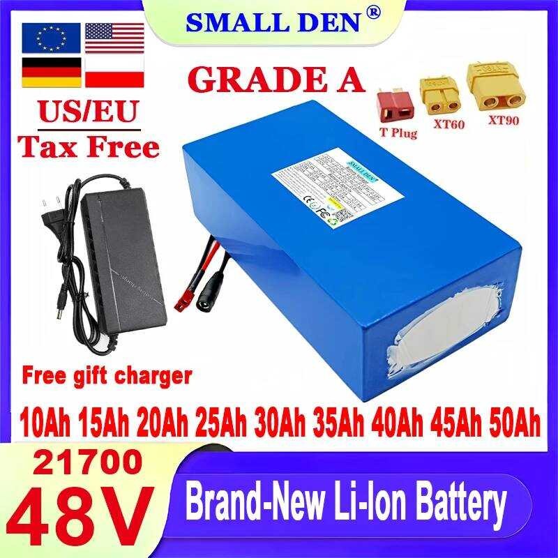 แบตเตอรี่ลิเธียม 21700 ขนาด 10Ah 48V 15Ah 20Ah 25Ah 30Ah 35Ah 40Ah 45Ah 50Ah 2500W พร้อม BMS ในตัว