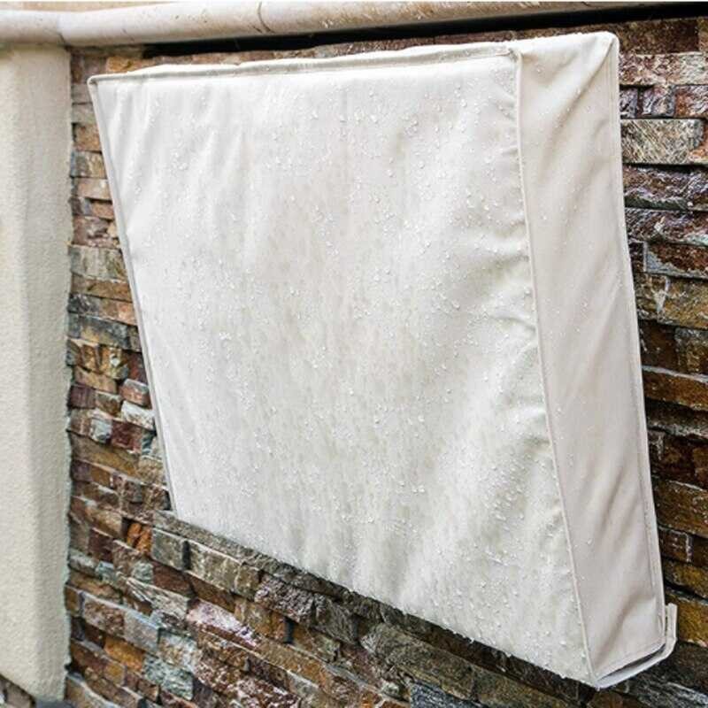 Weatherproof Dust-Proof Beige Compatibility 22 "- 65" Screen Garden Patio Outdoor TV Cover Dsz3824