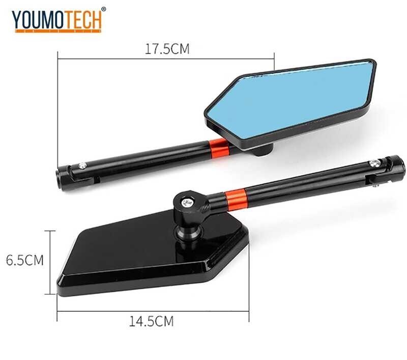 Moto รีไซเคิล CNC อลูมิเนียมกระจกมองหลัง R จักรยาน Moto กระ