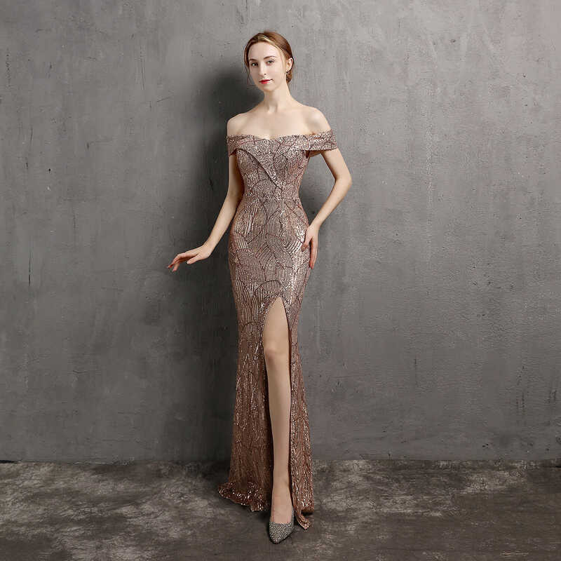 ❤ New Fashion Long Women Fishtail Evening Party Slim Female Wedding Gown Dress