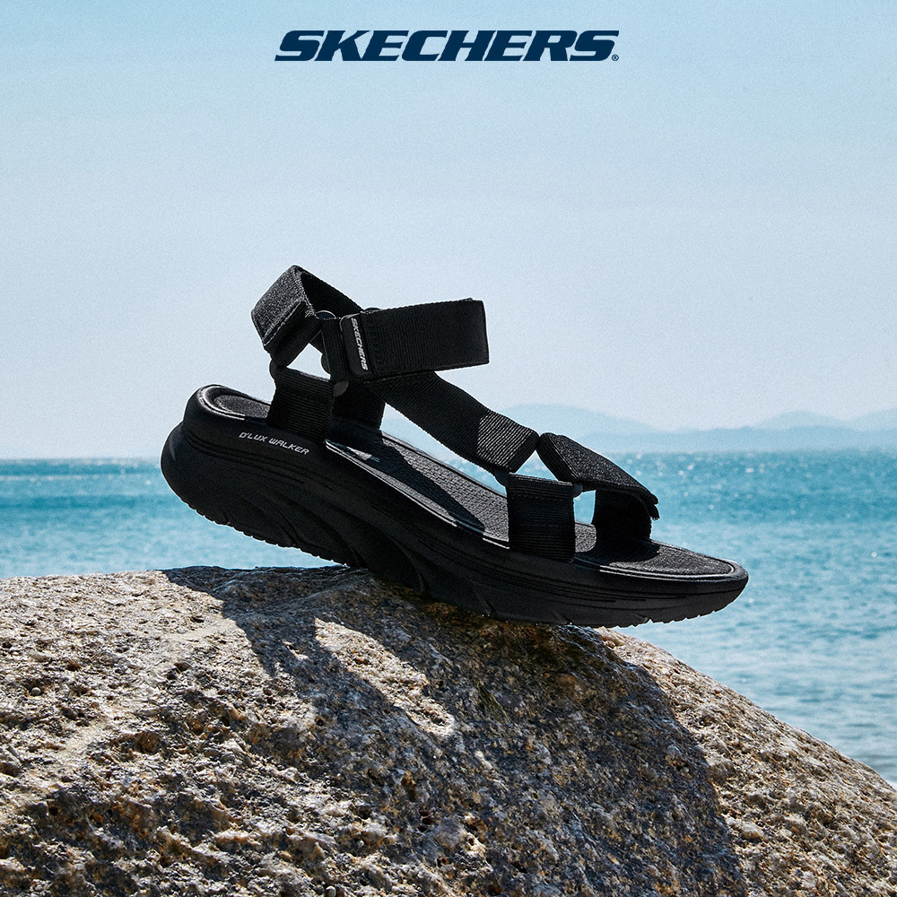 Skechers สเก็ตเชอร์ส รองเท้าแตะ ผู้ชาย Sport D'Lux Walker Sandals - 237376-BLK