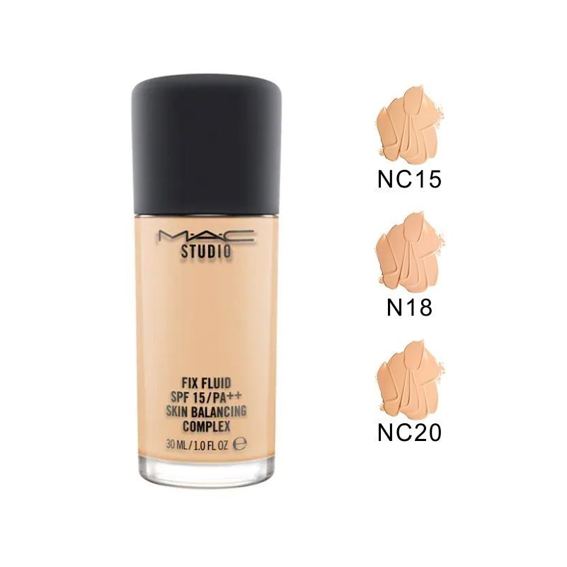 แมค ครีมรองพื้น MAC STUDIO FIX FLUID SPF 15 FOUNDATION 15g #N12,#NC15, #N18, #NC20