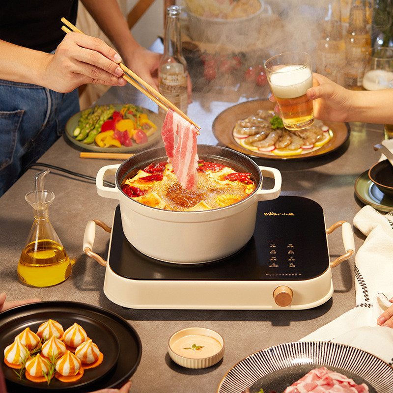 Bear เตาไฟฟ้าเซรามิก DTL-A22D1 เตาแม่เหล็กไฟฟ้าในครัวเรือนผัดมัลติฟังก์ชั่นออลอินวันประหยัดพลังงานเ