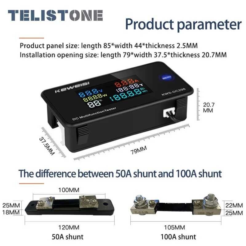 ❤ KWS มิเตอร์วัดไฟ DC ดิจิทัล Dc200 0-200V เครื่องวัดพลังงา