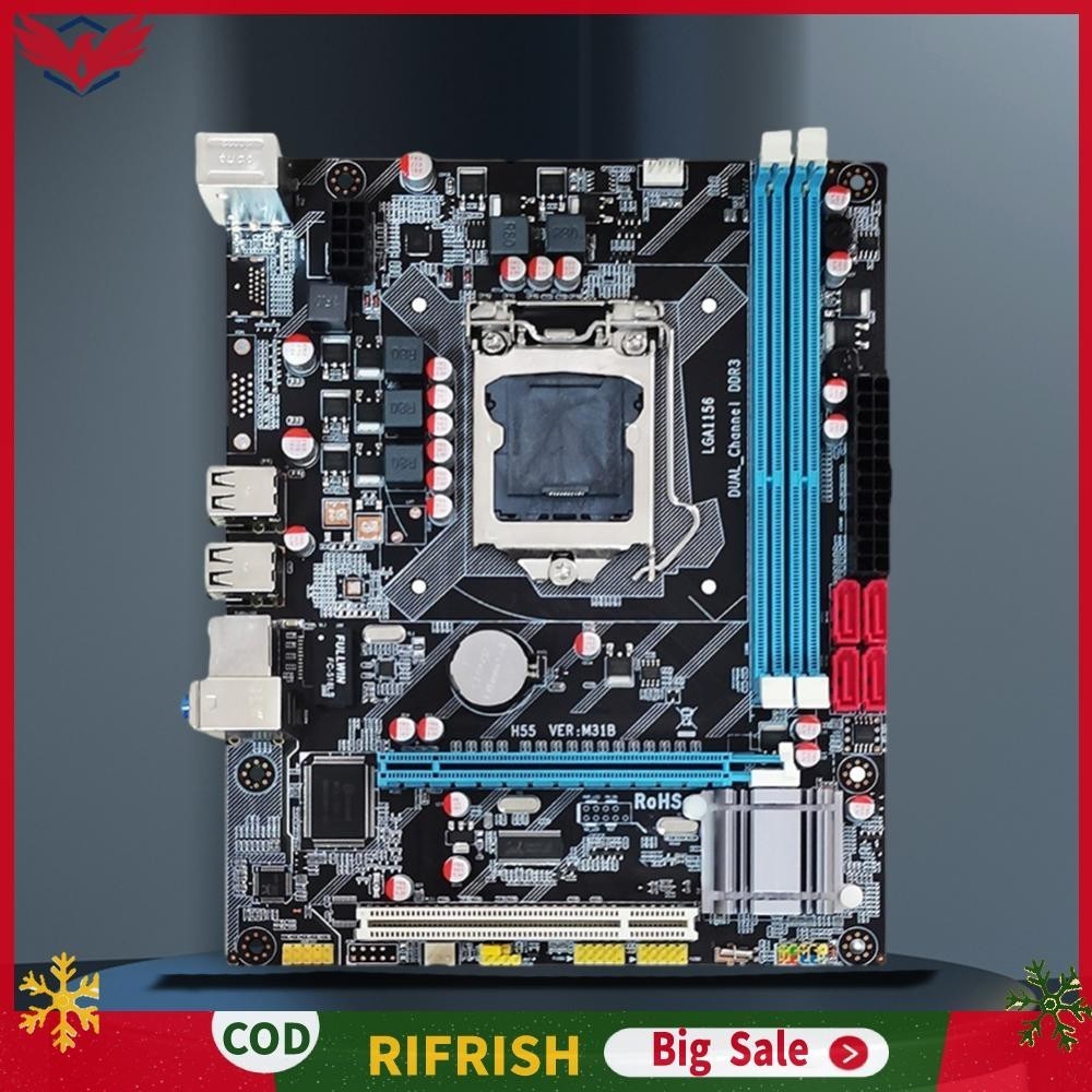 [Rifrish.ph] Lga1156 เมนบอร์ดคอมพิวเตอร์ 16GB RAM DDR3 หน่วยความจํา PC เมนบอร์ด 4 SATA สําหรับ I3 53