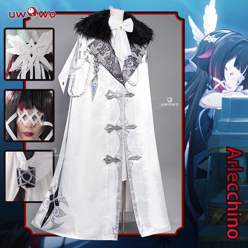 UWOWO Genshin ผลกระทบ Columbina คอสเพลย์เครื่องแต่งกาย Fatui Harbinger