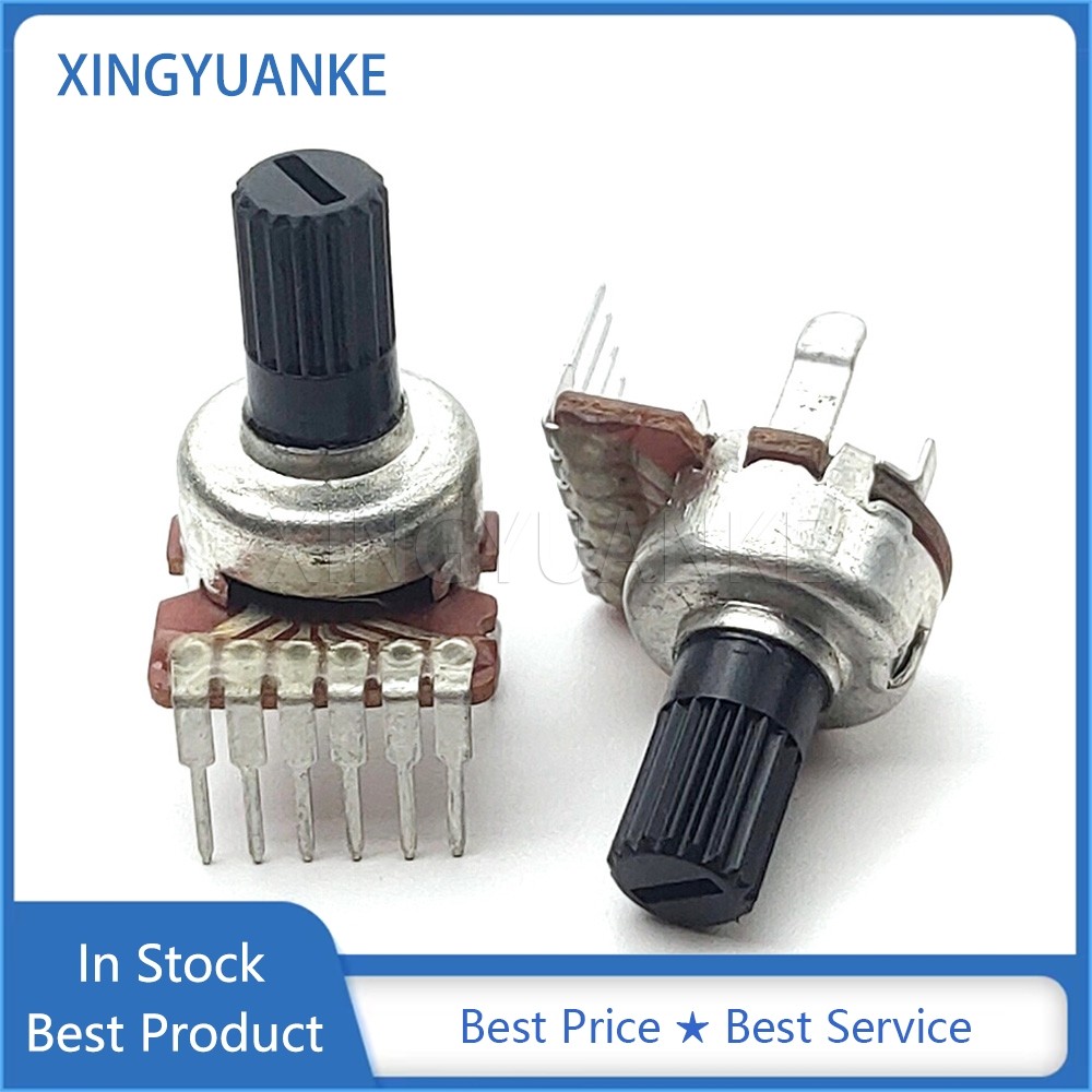 10 ชิ้น/ล็อต 121 ประเภทคู่ B50K ปริมาณเสียง Potentiometer คอมพิวเตอร์วิทยุ DVD Recorder B503 6-Pin ดอกไม้เพลาความยาว 10 มม.