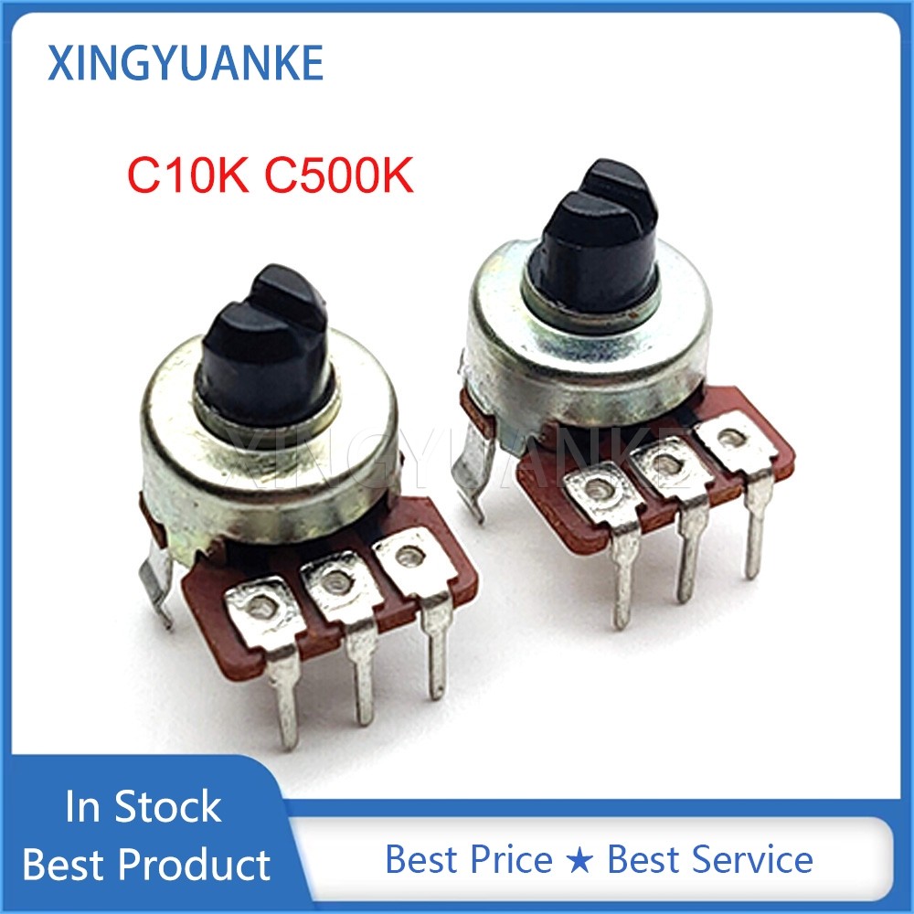 5 ชิ้น/ล็อต 121 ประเภทแนวตั้งเดี่ยว 3-Pin C10K C500K เครื่องขยายเสียงปริมาณ Potentiometer เส้นผ่านศู