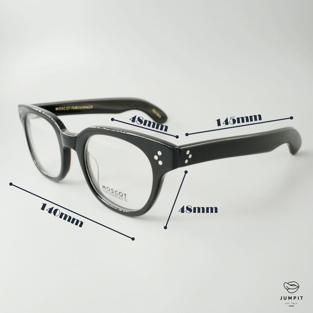 Moscot Vilda (สีดำ) มอสคอส รุ่น วิลด้า แว่นตาวินเทจ กรอบแว่นสายตา ส่งฟรีมีประกัน ดัดงอได้