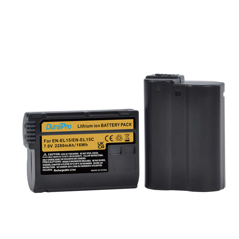 Δ Durapro 2280Mah En-El15c แบตเตอรี่ + เครื่องชาร์จ Nikon Z5 Z6 Z6ii Z6iii