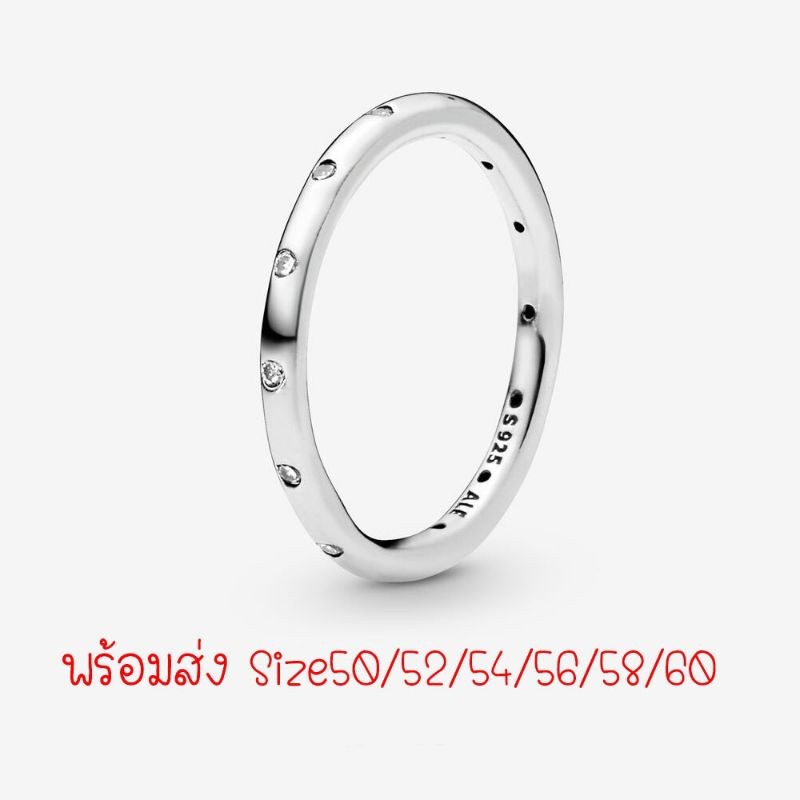 (ของแท้100%)Pandora silver ring แหวนเพชร