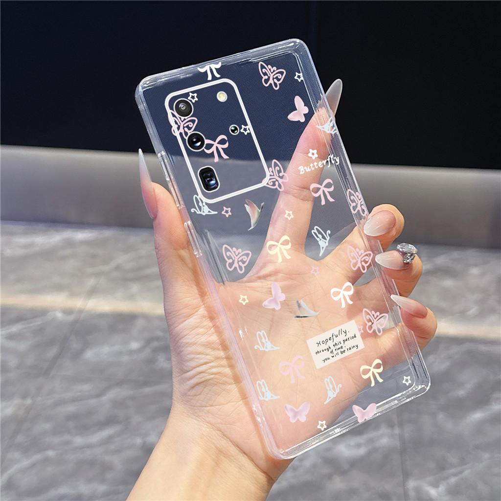 น่ารักดอกไม้โปร่งใส Anti Crack Case Samsung S20 ULTRA Samsung S11 PLUS Case