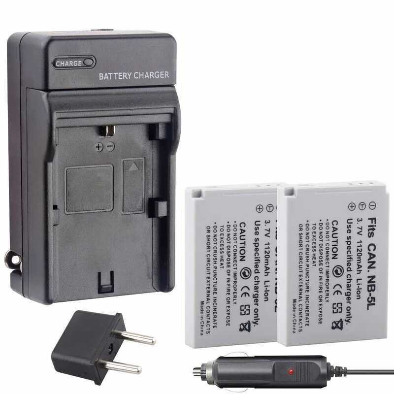❃ 2Pcs Probty Nb-5L NB 5L แบตเตอรี่ + Charger สำหรับ Canon Powershot Sd790is Sd850is Sd870is Sd