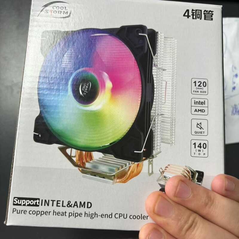 สี่ท่อทองแดง 12 ซม. ท่อทองแดงหม้อน้ํา LGA2011 LGA2011-3 พัดลมสากล