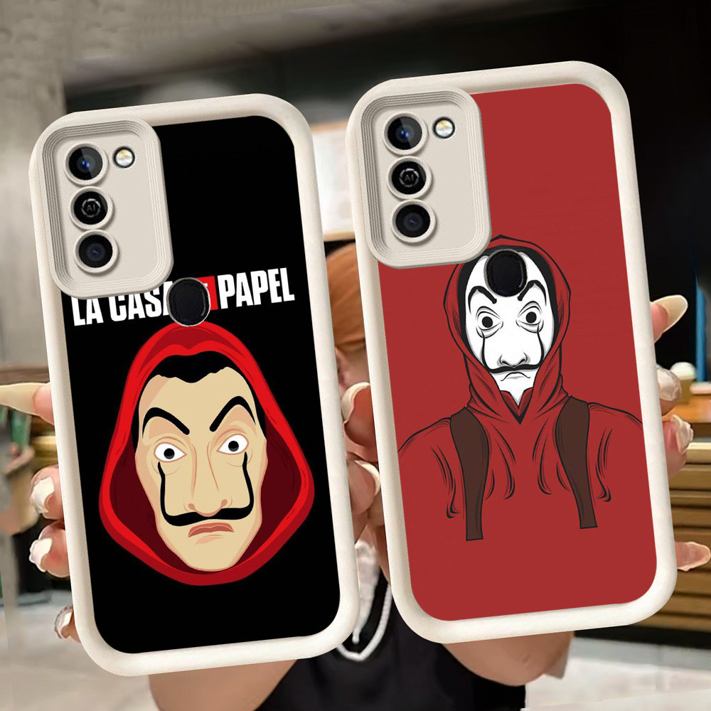 ปลอกอ่อนสําหรับ Infinix HOT Smart Ram3 5 11 10 12 Ram2 6 8 Play Plus สีขาว Q27 La Casa Papel De