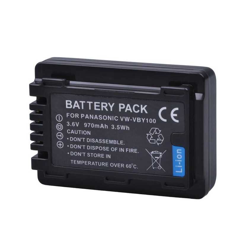 ▥ 1Pc Vw-Vby100 Vby100แบตเตอรี่ + รถปลั๊กชาร์จสำหรับ  Hc-V201, Hc-V110, Hc-V110gk, Hc-