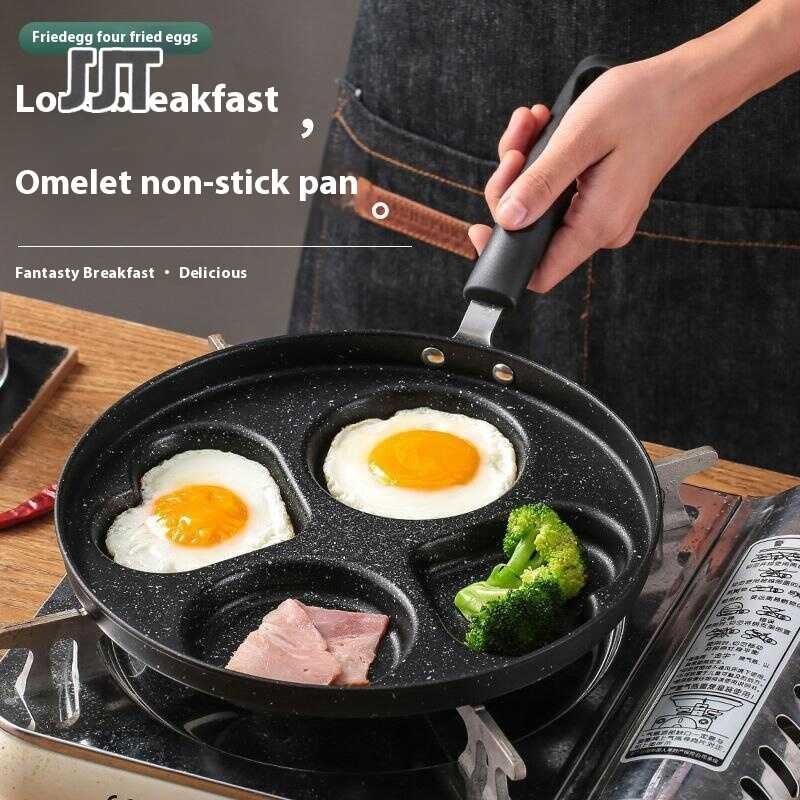 LY Fried Pot Stone Fried Pan Non-Stick Pot Love Breakfast Hamburger Pot