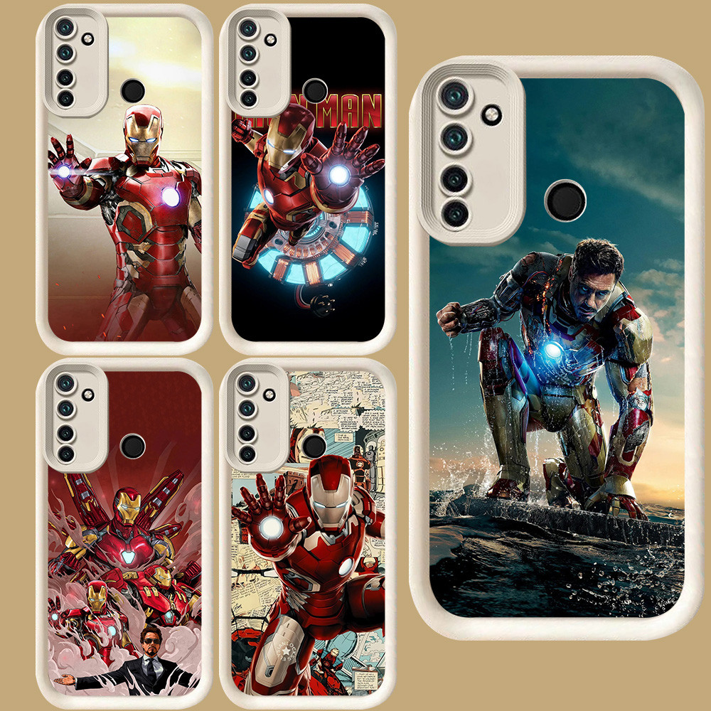 R74 Iron Man สําหรับ Realme Narzo 20A 7i 5i C2 C2s C75 9i 10A 5 10 6i 5s C17 14 14t 14x C71 C73 สีขา