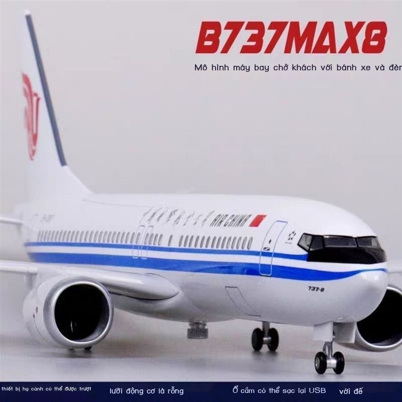 [Super Saving] Boeing 737Max8 Model Air China International Airlines มีล้อจําลองและไฟ