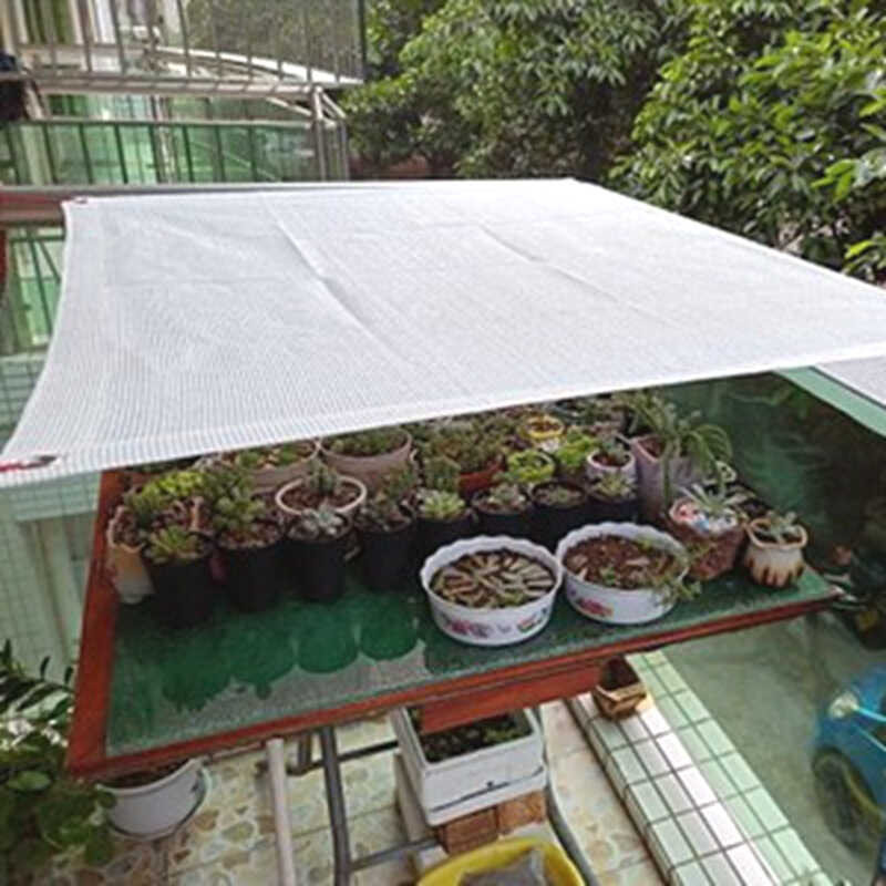White Net Home Courtyard Sails HDPE Anti-Uv Sun Shades Plants Protection Cover Shade Sailing Awning