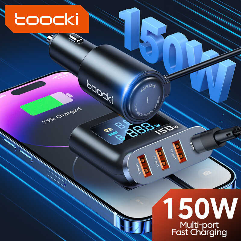 จอแสดงผลดิจิตอลสำหรับรถยนต์ Toocki ที่ชาร์จความเร็วสู