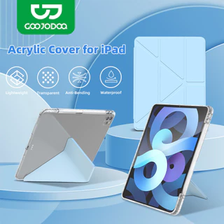 GOOJOODOQ เคส iPad แบบพับได้ 5-in-1 มุมมองหลายมุมช่องเสียบปากกาป้องกันการสูญหายฝาครอบ TPU กันน้ําป้องกันมุม