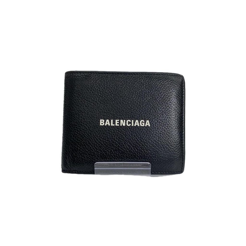 Balenciaga Bi-fold Wallet 1090 594549 หนัง สีดํา ส่งตรงจากญี่ปุ่น มือสอง
