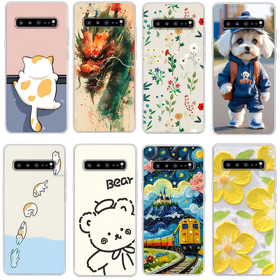 เคสสําหรับ Samsung galaxy s10 5G S10E Soft Case TPU พิมพ์ฝาครอบโทรศัพท์