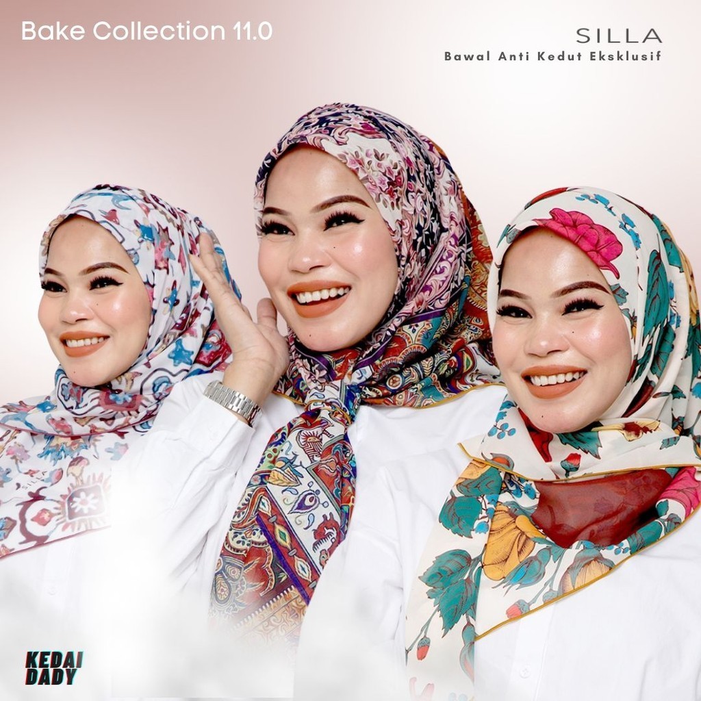 SILLA - ( นาโอรัง ) Tudung Bawal พิมพ์ Silla Hijab Bake Collection