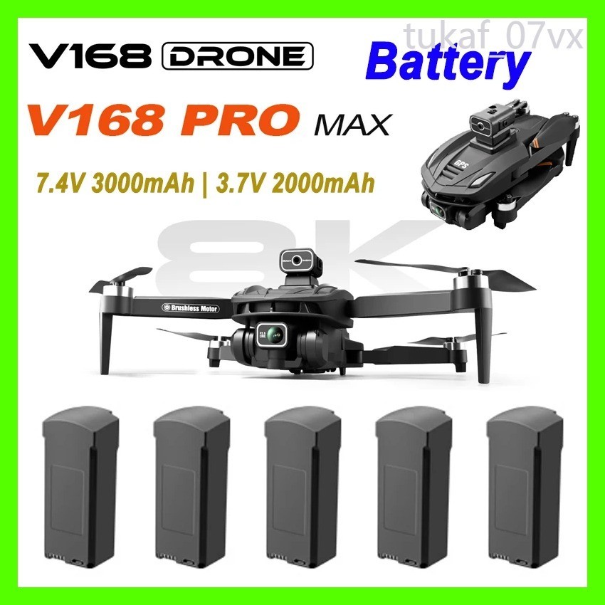 V168 Pro Max GPS Drone แบตเตอรี่ 7.4V 3000mAh RC Quadcopter เดิม 3.7V 2000mAh V168 อะไหล่แบตเตอรี่